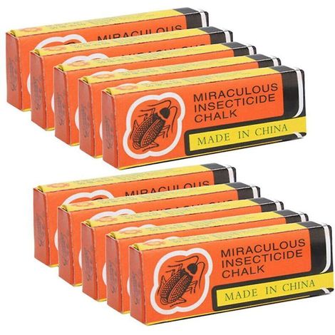Répulsif pour insectes et animaux Paquet de 10 répulsifs anti-cafards à la craie magique sans poussière contre les cafards et les fourmis