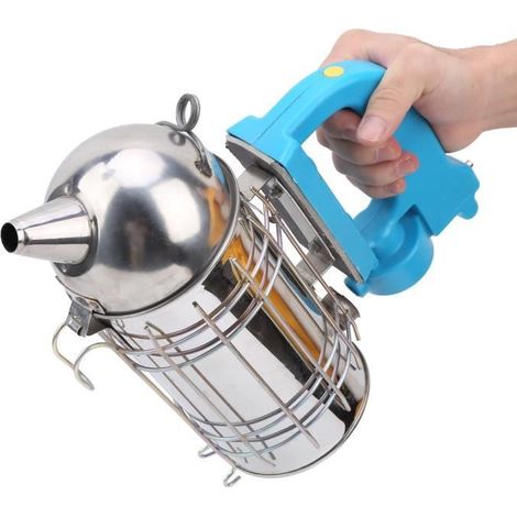 1 fumeur d'abeille électrique, dôme en acier inoxydable, émetteur de fumée apicole, pour ruche et jardin (1/4)
