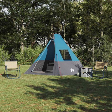 vidaXL Tenda con tetto Altro Blu e Nero 383 x 338 x 217 cm Poliestere (1/5)