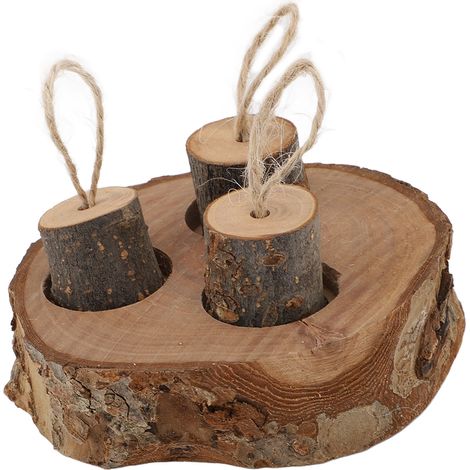 Jouet de recherche de nourriture en bois pour Hamster, bois de pommier décoratif, réduit l'ennui, cochon d'inde, alimentation pour petit Animal Chinchilla (1/5)
