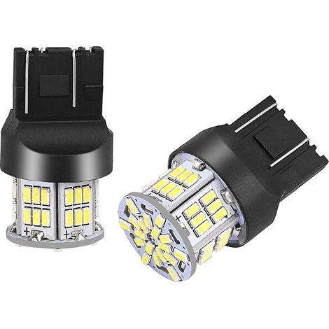 Bombillas LED blancas Bsxywa 7443 7440 T20 W21/5W 12V 24V para luces de marcha atrás, luces diurnas (DRL) y luces de freno/estacionamiento. (Paquete de 2) (1/5)