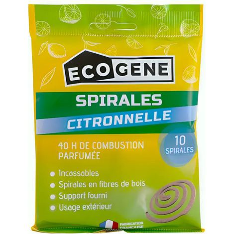 Spirale antizanzare con citronella 40h, 10 pezzi