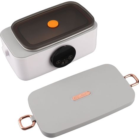 Elektrisch beheizte Bento-Box, kabellos, wiederaufladbar, kein Stromanschluss oder Wasserzusatz erforderlich, tragbar, ideal für Studenten, mit USB-Anschluss