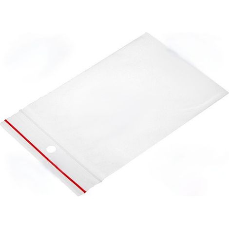 Sac en polyéthylène avec fermeture éclair 60x80mm (prix 100 unités)