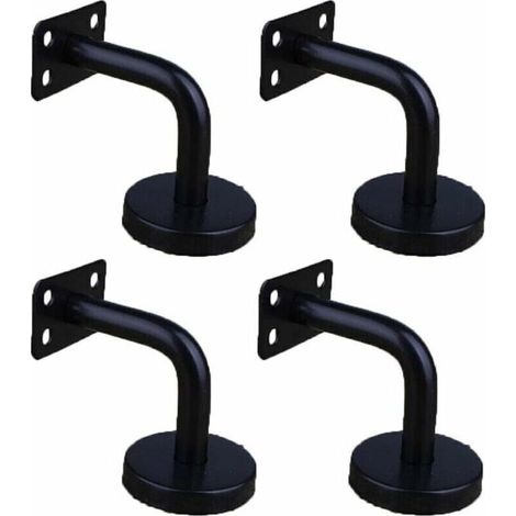 Lot de 4 supports de main courante en acier inoxydable – Montage mural pour rampes d'escalier – Résistants à la rouille – Dimensions 60 x 60 mm (1/4)