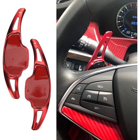 Ein Paar Schaltwippen für Cadillac CT6 XT5 2016-2019 (Rot) (GZ.W156-H) (1/5)