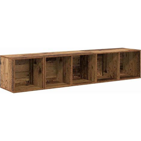 Maison Exclusive - TV-Schrank Set Wandmontiert 2 pcs Altholz Holz