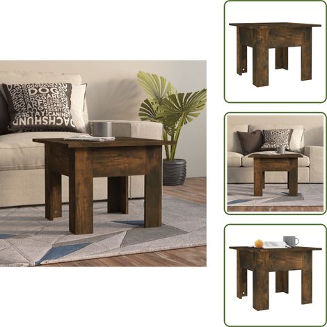 The Living Store Couchtisch Räuchereiche 55x55x42 cm Holzwerkstoff - Wohnzimmertisch (1/5)