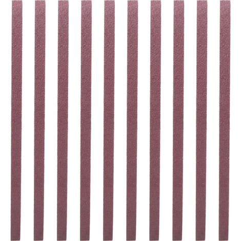 Aluminiumoxid-Schleifbänder, 10 Stück, Feinkörnungsset 533x9mm für Holz, Möbel, Beschläge polieren und Metallrost entfernen (80)