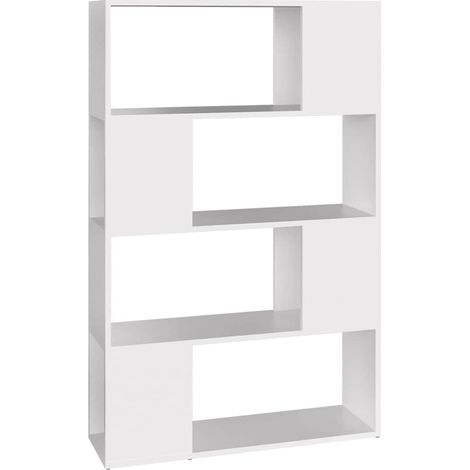 Maison Exclusive - Bücherregal Raumteiler Weiß 80x24x124,5 cm Hol (1/5)