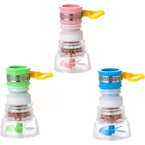 3-teiliger 360-Grad-Wasserhahnfilter, wassersparender Wasserhahn, wassersparender und spritzwassergeschützter Wasserhahnbelüfter für Küche und Bad