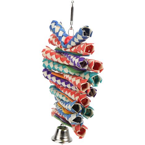 Piège à doigts en bambou, jouet à mâcher multifonctionnel en bambou pour perroquets, inséparables, pinsons, perruches, calopsittes et autres perroquets. (1/5)