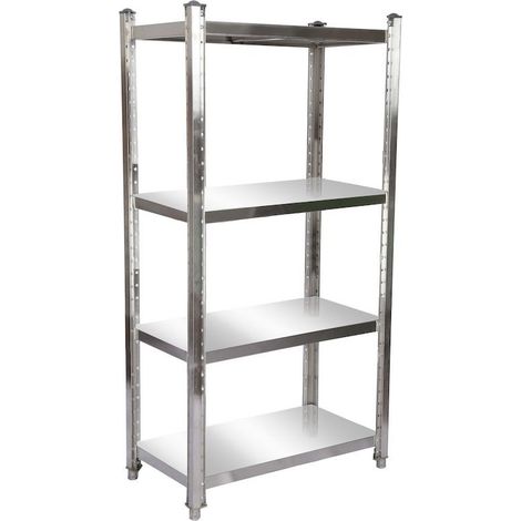 Étagère Inox 90 X 50 X 155 cm étagère 4 niveaux idéal, restaurant, cuisine, snack, boulangerie