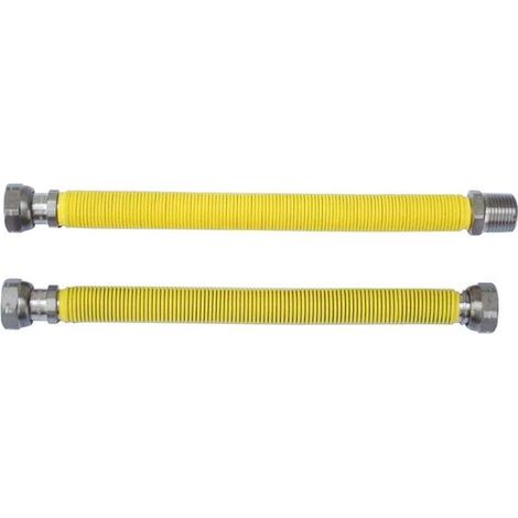 Tubo giunto gas flessibile ed estensibile in acciaio inox 100/200 mm. M/F 1/2"