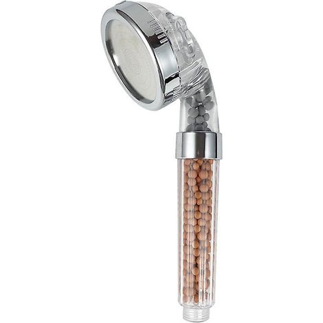 pommeau De Douche Filtrant Les Ions, Pommeau De Douche Haute Pression Avec 3 Rglages Et Conomie D'eau, Boule De Pierre Purifiant Le Chlore, Douche (1/5)