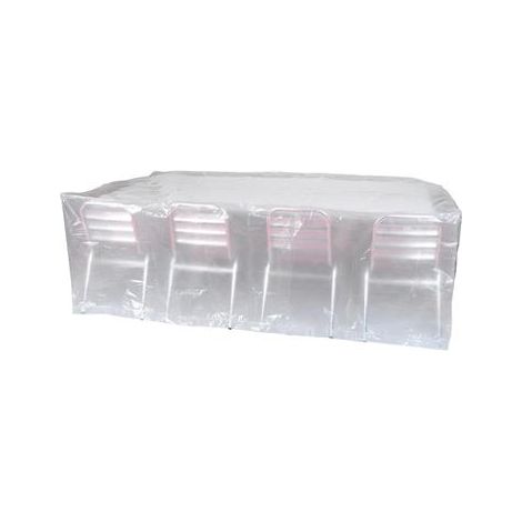Ribimex – Housse de protection salon de jardin rectangulaire 200x100x80 cm – Étanche et imputrescible – Résistante aux UV et aux variations de température