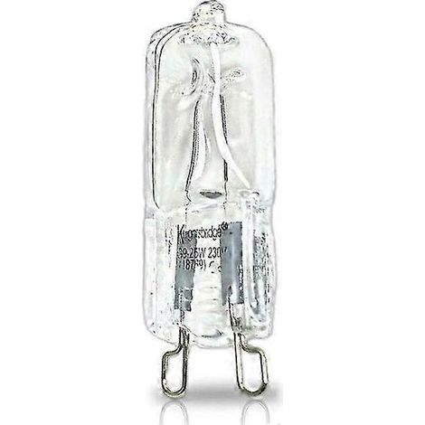 Pack di 2 lampadine alogene G9 per forno, luce visibile, ad alta temperatura, resistente e durevole, 40 W, 500-pin, 230 V, per i frigoriferi, e fan. (1/5)