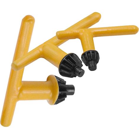 Gasea 3er-Pack Bohrschlüssel, 6 mm/10 mm, 13 mm, 16 mm, Bohrfutterschlüssel, universeller T-förmiger Ersatzschlüssel aus Metall für Bohrfutter