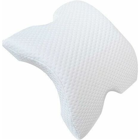 Oreiller multifonctionnel en mousse à mémoire de forme, oreiller cervical en mousse, oreiller cervical en forme de U, oreiller de sommeil à rebond lent, oreiller à rebond en soie glacée pour les mains (1/4)