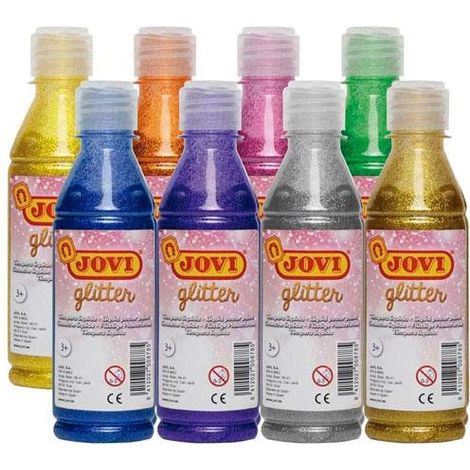 TEMPERA JOVI LIQ.GLITTER 250 ml VERDE