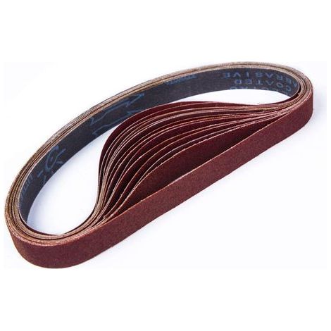 MINKUROW Schleifband 25 x 762 mm, gemischte Schleifbänder (3x Körnung 80/120/150/240/400) für Bandschleifer (15 Stück)