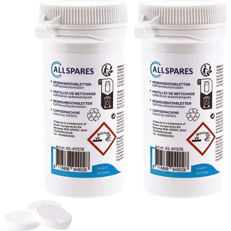 Pastillas de limpieza universales AllSpares (2 x 30 uds.) para cafeteras y termos