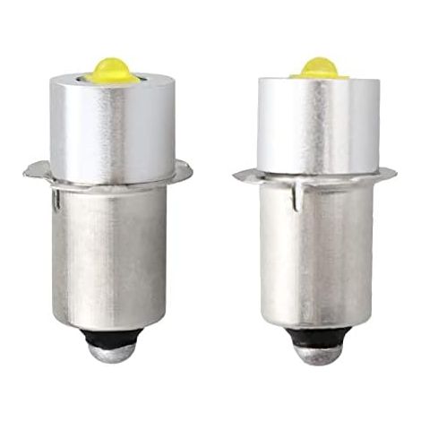 Ampoules LED de rechange P13.5S pour lampe torche, ampoules de lampe torche DC 4V-12V, 3W, 2 pièces (P13.5S, argent)
