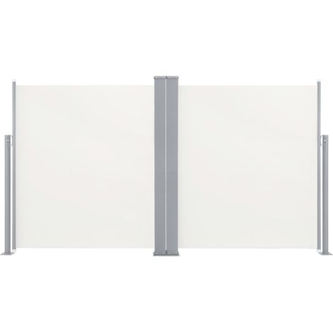 Tenda parasole laterale retrattile per patio giardino terrazza balcone schermo di protezione visiva 170 x 600 cm crema 020007053