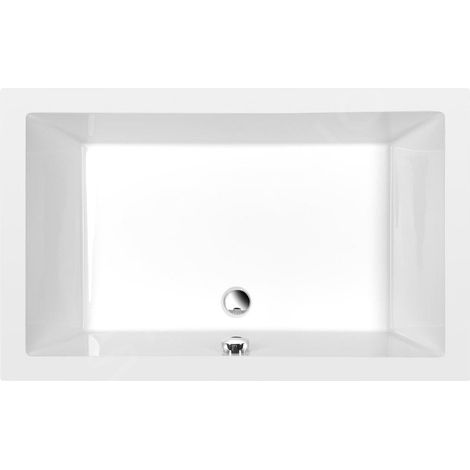 Receveur de douche rectangulaire DEEP avec support. Cadre 120x75x26cm, Blanc (1/5)