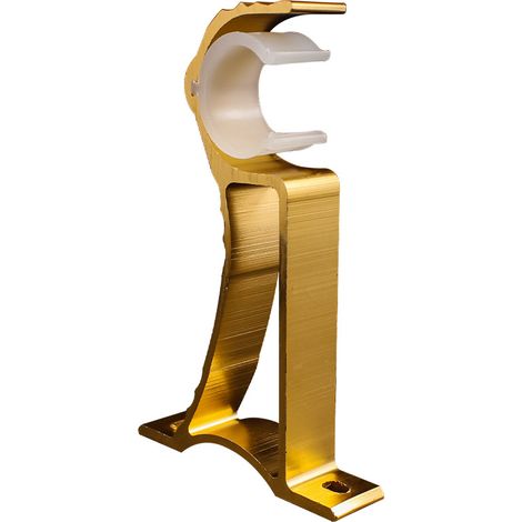 4pcs alliage d'aluminium monotrou tringle à rideau support tringle à rideau montage au plafond support de plafond pour tringle à rideau de douche, tringle à rideau de porte (or)-11.7 6cm