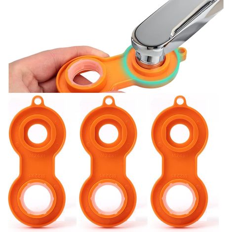 Faucet Aerator Wrench 3pcs Plastic Tool for Removing Aerators Mixer Nozzle Wrench Compatible M20 M22 M24 M28 (1/5)