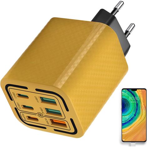 Bloc Chargeur Rapide - Cube de Charge 6 Ports - Accessoires de Voyage (1/5)