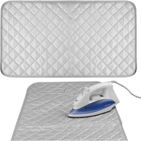 Tapis de repassage pliable 45x85cm, planche à repasser portable pour voyage, bureau, lit et petits espaces (1/4)