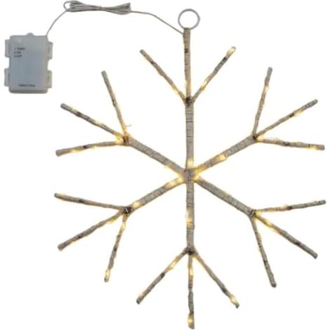 Flocon de neige lumineux de Noël résistant aux intempéries à piles (1/5)
