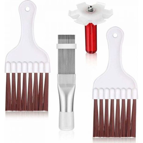 4 Pièces Peigne de Condenseur de Climatiseur Peigne de Climatiseur Peigne à Ailettes AC Peigne en Acier Inoxydable de Réfrigérateur, 3 Styles (1/5)