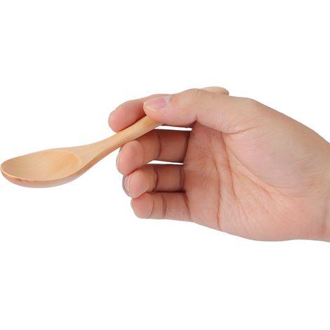 Lot de 5 cuillères à soupe en bois pour la cuisine, 17 x 4 cm. (1/5)