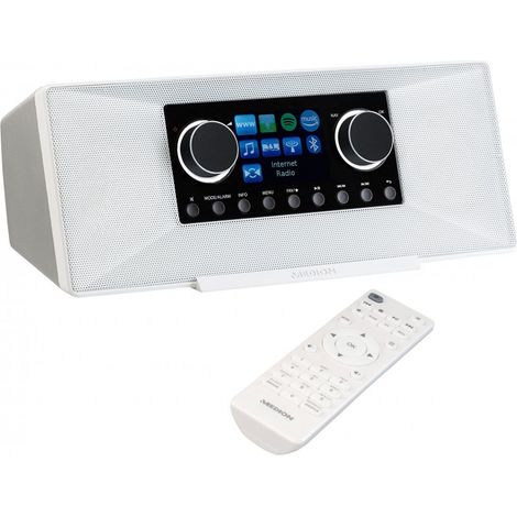 MEDION P85333 - Radio internet DAB+ - stéréo - Wifi - FM - 2 x 6 W RMS - Spotify-Connect - Blanc