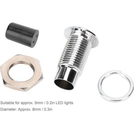 Support de lunette de LED 20pcs Support de LED Diode Électro-luminescente Base Plate en Laiton Métal Contrôle Industriel 5mm (1/4)