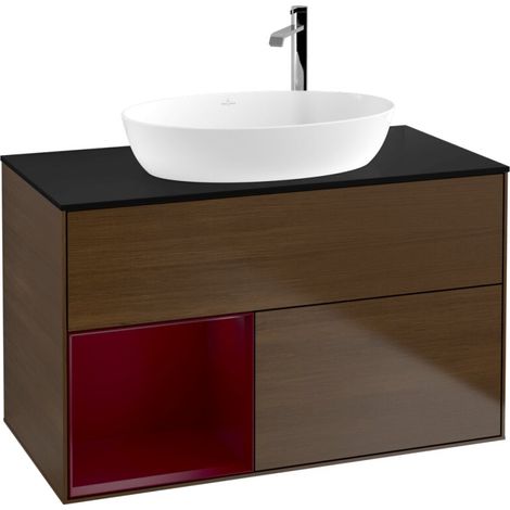 Villeroy & Boch F892HBGN Armoire sous-vasque Finion F89 (1/2)