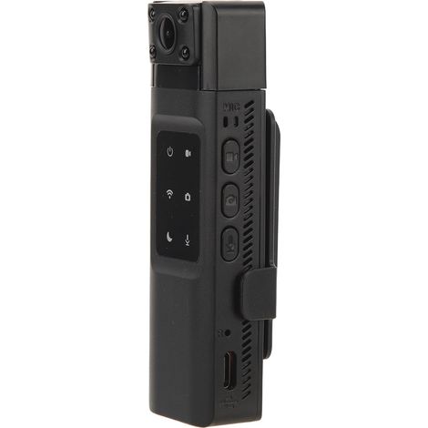 Mini caméra corporelle portable WiFi 1080p HD avec vision nocturne grand angle, mini enregistreur vidéo de poche avec clip dorsal pour les forces de l'ordre et les agents de sécurité. (1/5)