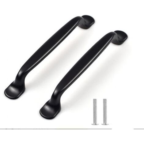 Set mit 12 schwarzen Küchengriffen, 96 mm Achsabstand, Möbelgriffe, perfekt für Badezimmer und Schlafzimmer (1/5)