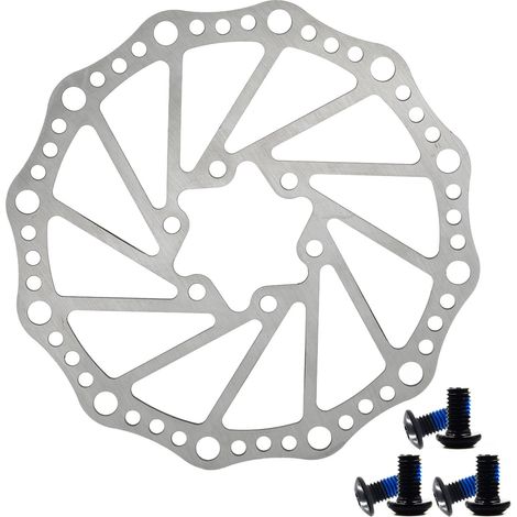 Convient aux disques de frein de vélo de 160 mm, en acier inoxydable, antirouille, poli, de conception creuse, pour vélos de route et VTT. (1/5)