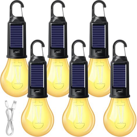 6 Pack Rechargeable Camping Lights: Camping Light, Tent Light, LED Camping Lantern, Rechargeable Spotlight with Hook, Waterproof LED Camping Lantern for Tent. (1/5)