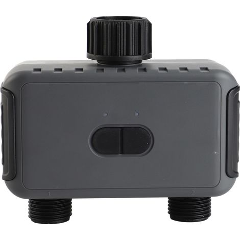 Programmatore di irrigazione controllabile tramite app e comandi vocali - Controllo intelligente a 2 zone, resistente alle intemperie IP55, sistema automatico per il giardino (1/4)