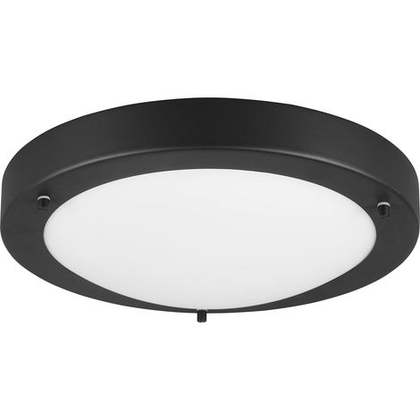 Trio Leuchten Condus 6801011-32 Plafonnier de salle de bain Métal Noir/Opale Verre Blanc mat 1 ampoule E27 non incluse (1/5)
