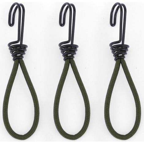 10Pcs Tendeur Elastique avec Crochet, 15cm Tendeur Caoutchouc De Bâche, Cordes Élastiques avec Crochets, Crochets d'Extenseur, Tendeurs De Fixation pour Bâche, Tente, Affiche, Filet, Camping ( (1/5)
