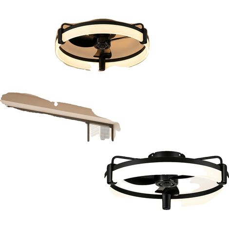 Ventilador de techo, luz LED regulable, motor de CC de 6 velocidades, ventilador de techo LED (1/2)