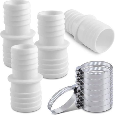 4-teiliges Set Poolschlauchverbinder mit Schlauchschellen, 32 mm auf 38 mm Poolschlauchadapter (1/5)