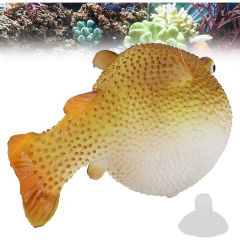 Décoration d'Aquarium Poisson Artificiel Lumineux en Nuit Petit Poisson-Globe Orange - AUTRES (1/5)