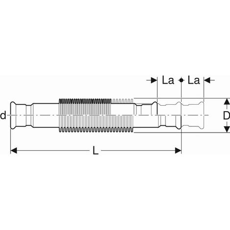 Geberit 23936 Mapress compensateur axial en acier C (1/2)